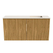 Mondiaz JOYA-DLUX 80cm toiletmeubel - kleur Oak - Wastafel FAYE positie Rechts 1 kraangat kleur Meli. SW1423942