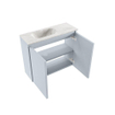 MONDIAZ TURE-DLUX Meuble WC 60 cm Clay. Lavabo EDEN Ostra position gauche. Sans trou de robinet. SW1104782