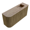 Mondiaz JOYA-DLUX 81.6cm meuble de toilette - arrondi gauche couleur Dusk - Vasque FAYE position Droite Sans trou de robinet couleur Saba. SW1426091