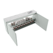 MONDIAZ TURE-DLUX Meuble WC 120 cm Greey. Lavabo EDEN Opalo position droite. Sans trou de robinet. SW1104318