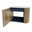 Mondiaz JOYA-DLUX Meuble de toilette 51,6cm - arrondi droit couleur Dusk - Vasque FAYE position Gauche 1 trou de robinet couleur Nata SW1425914