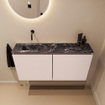 MONDIAZ TURE-DLUX meuble de toilettes 100 cm Rosee. Vasque EDEN Lava position gauche. Sans trou de robinet. SW1103976