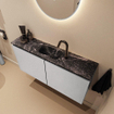 MONDIAZ TURE-DLUX meuble de toilettes 100 cm Plata. Lavabo EDEN Lava position centrale. Avec 1 trou de robinet. SW1103969