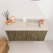 Mondiaz JOYA-DLUX Meuble de toilette 70cm - couleur Dusk - Vasque FAYE position Droite 1 trou de robinet couleur Opalo. SW1423302