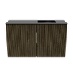 Mondiaz JOYA 70cm meuble de salle de bains - couleur Shadow - Vasque FAYE position Droite 1 trou de robinet couleur Urban. SW1421538