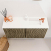 Mondiaz JOYA 80cm meuble de salle de bains - couleur Dusk - Vasque FAYE position Droite 1 trou de robinet couleur Talc. SW1421610