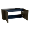 Mondiaz JOYA-DLUX 91.6cm toiletmeubel - ronding links kleur Shadow - Wastafel FAYE positie Rechts 1 kraangat kleur Lava. SW1422867