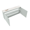 MONDIAZ TURE-DLUX Meuble toilette - 120cm - Greey - EDEN - vasque Frappe - position gauche - 1 trou de robinet SW1105177