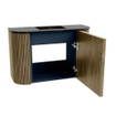 Mondiaz JOYA-DLUX Meuble de salle de bains 63,2cm - arrondis gauche et droite couleur Dusk - Vasque FAYE position Milieu Sans trou de robinet couleur Lava SW1423282