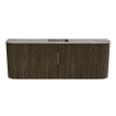 Mondiaz JOYA-DLUX Meuble de salle de bains 113,2cm - arrondis gauche et droite couleur Shadow - Vasque FAYE position Milieu Sans trou de robinet couleur Oza SW1425092