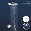 GROHE QuickFix Precision Thermostat Perfect Système de douche encastré - tête de douche Vitalio Rain Mono 310 - chrome. SW1120179