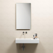 Clou Wash Me wastafel 75x32cm voorbewerkte kraangaten aluite Wit mat SW102639