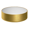 BRAUER Circle waskom - 36x36cm - rond - keramiek - hoogglans wit en goud SW721037