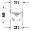 Duravit D Code Cuvette d’urinoir avec arroseur et fixation avec siphon et connexion derrière Blanc 0315129