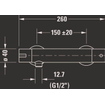 Duravit B.2 therm. douchemkr opbouw 260x1135x40mm chroom hggl. SW500276