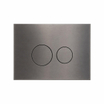 QeramiQ Dely Toiletset - inbouwreservoir Qeramiq Flush - slim zitting - metaal gunmetal bedieningsplaat - ronde knoppen - glans wit SW1579165