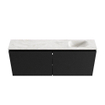 MONDIAZ TURE-DLUX Meuble de toilettes 120 cm Urban. EDEN lavabo Ostra position droite. Sans trou de robinet. SW1104682