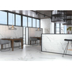 Cifre Ceramica Statuario carrelage mural et de sol - 75x75cm - 10.2mm - Carré - rectifié - Aspect marbre - Blanc/noir mat SW359626