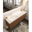 Mondiaz VICA ensemble de meuble de salle de bain - 150cm - meuble sous-vasque reposant - 2 tiroirs - lavabo cloud gauche - 1 trou de robinet - version XL 60cm de haut SW1089719