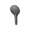 Fortifura Calvi glijstangset met ronde handdouche, metalen doucheslang Geborsteld Gunmetal PVD SW1159293