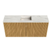 Mondiaz JOYA-DLUX 90cm toiletmeubel - kleur Oak - Wastafel FAYE positie Midden Zonder kraangat kleur Ostra. SW1422196