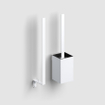 Clou Fold toiletborstelgarnituur - 35.5cm hoog - wandmodel - mat wit SW721271