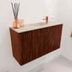 Mondiaz JOYA-DLUX Meuble de toilette 70cm - couleur Ruby - Vasque FAYE position Milieu 1 trou de robinet couleur Frappe. SW1423457
