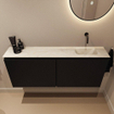 MONDIAZ TURE-DLUX Meuble de toilettes 120 cm Urban. EDEN lavabo Ostra position droite. Sans trou de robinet. SW1104682