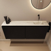 MONDIAZ TURE-DLUX Meuble toilette - 120cm - Urban - EDEN - vasque Ostra - position droite - sans trou de robinet SW1104682