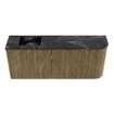Mondiaz JOYA-DLUX 101.6cm toiletmeubel - ronding rechts kleur Dusk - Wastafel FAYE positie Links 1 kraangat kleur Lava. SW1423272