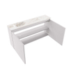 MONDIAZ TURE-DLUX meuble de toilette 100cm Cale. EDEN lavabo Frappe position gauche. Sans trou de robinet. SW1102655