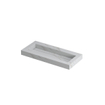 INK Pitch wastafel - 100x45x9cm - 1 wasbak - 0 kraangaten - drain keramiek Calacatta mat SW693283