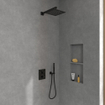 Villeroy & Boch Universal Showers hoofddouche - 25cm - vierkant - mat zwart SW974356