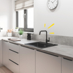 Grohe Start Keukenkraan - 1-gats - hoge draaibare uitloop - voorsprong 22.8cm - mat zwart SW924678