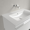 Villeroy & Boch Venticello Meubelwastafel - zonder kraangat - 80x50cm - overloop - ceramic - wit OUTLETSTORE STORE43890
