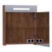 BRAUER Promise Deluxe Armoire de toilette 59x70x15cm éclairage intégré rectangulaire 1 portes pivotantes MFC Forest Cacao SW371739