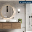 Adema Miroir salle de bain avec éclairage LED - chauffe miroir - rond 120cm - 300K - blanc SW1209516