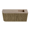 Mondiaz JOYA-DLUX Meuble de salle de bains 91,6cm - arrondi gauche couleur Dusk - Vasque FAYE position Droite Sans trou de robinet couleur Saba SW1426090
