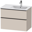 Duravit D-neo Meuble sous vasque 81x46.2x62.5cm 2 tiroirs Taupe mat SW641168