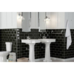 Terravito Gireno carreau mural - 10x20cm - 7mm - Rectangulaire - Noir brillant SW405207