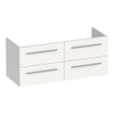 BRAUER Trust wastafelonderkast 120 excl. opbouwgrepen 4 softclose lades en 2 sifon uitsparingen - mat wit SW1203974