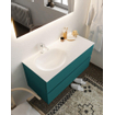 Mondiaz VICA Ensemble de meuble de salle de bain - 100cm - meuble sous-vasque smag - 2 tiroirs - lavabo moon gauche - 1 trou de robinet - version XL 60cm haut SW1090098