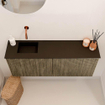 Mondiaz JOYA 100cm meuble de salle de bains - couleur Dusk - Vasque FAYE position Gauche Sans trou de robinet couleur Urban SW1421646
