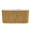 Mondiaz JOYA-DLUX 83.2cm toiletmeubel - ronding links en rechts kleur Oak - Wastafel FAYE positie Midden Zonder kraangat kleur Meli. SW1423985