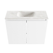 MONDIAZ TURE-DLUX Meuble WC 60 cm Talc. Lavabo EDEN Ostra position milieu. Sans trou de robinet. SW1104644