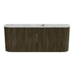 Mondiaz JOYA-DLUX 103.2cm toiletmeubel - ronding links en rechts kleur Shadow - Wastafel FAYE positie Midden Zonder kraangat kleur Glace. SW1422810