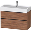 Duravit D-neo Meuble sous vasque 98.4x44.2x62.5cm 2 tiroirs Noisetier mat SW641393