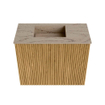 Mondiaz JOYA-DLUX Meuble de toilette 50cm - couleur Oak - Vasque FAYE position Gauche 1 trou de robinet couleur Arena SW1423843