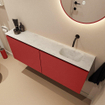 MONDIAZ TURE-DLUX Meuble toilette - 120cm - Fire - EDEN - vasque Opalo - position droite - sans trou de robinet SW1104348