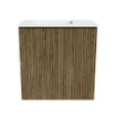 Mondiaz JOYA 40cm toiletmeubel - kleur Dusk - Wastafel FAYE positie Links 1 kraangat kleur Talc. SW1421546